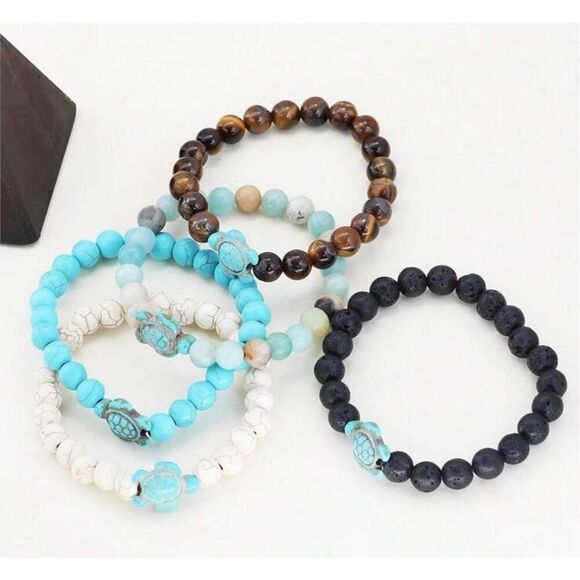 5 Piece Turtle Bracelets - Picture 3 of 8